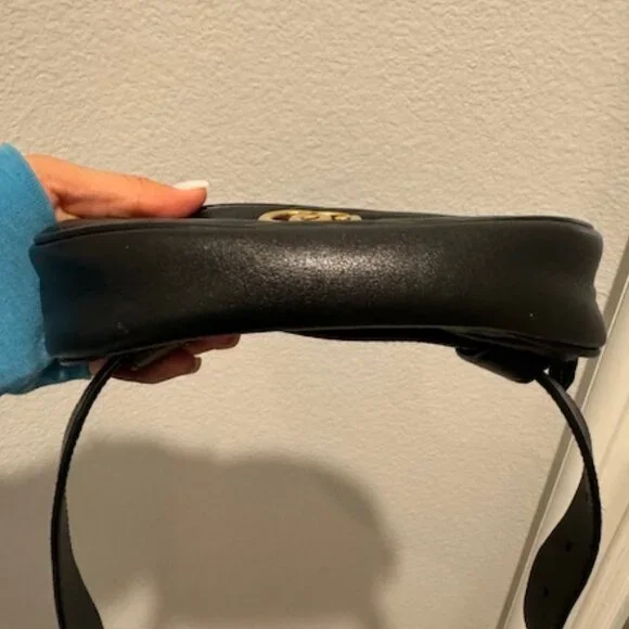 Black Quilted Leather Crossbody Bag - Picture 16 of 16